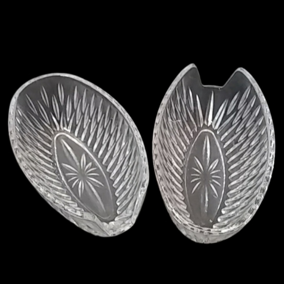 Princess House Dining Princess House Crystal Spoon Buffet Cutlery Caddy Euc Set Of 2 Vintage